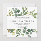 Eucalyptus Grove Faire-part de mariage | CARRÉ (Devant)