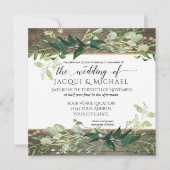 Eucalyptus Grove Foliage Rustieke wijnmakerij Brui Kaart (Voorkant)