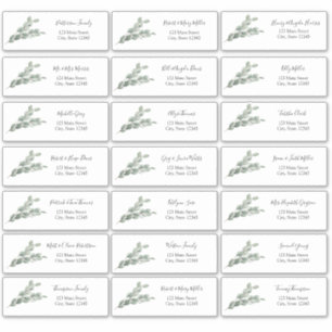 Eucalyptus Guest Address Envelope Sticker
