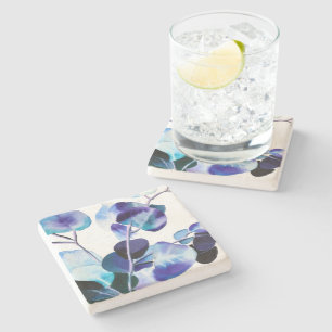 Eucalyptus Gum leest waterverf kunst Stenen Onderzetter