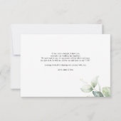 Eucalyptus Hand-Lettered Greenery Wedding Bedankkaart (Achterkant)