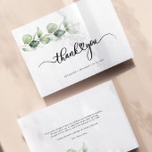 Eucalyptus Hand-Lettered Weddenschap Bedankt Notitiekaartje