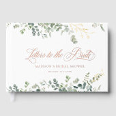 Eucalyptus Handschrift Script Bruidsmeisje Feest Gastenboek (Voorkant)