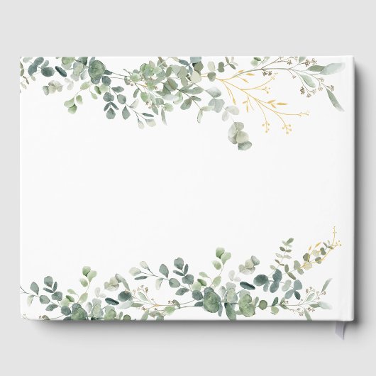 Eucalyptus handschrift Vrijgezellenfeest Gastenboek (Achterkant)