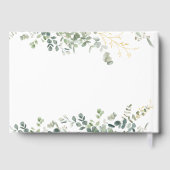 Eucalyptus Handwriting Script Bruiloftsfeest Gastenboek (Achterkant)