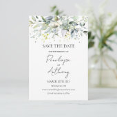 Eucalyptus Herbal Enregistrer la date Invitation (Debout devant)