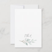 Eucalyptus Herbal Enregistrer la date Invitation (Dos)