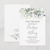 Eucalyptus Herbal Enregistrer la date Invitation (Devant / Derrière)