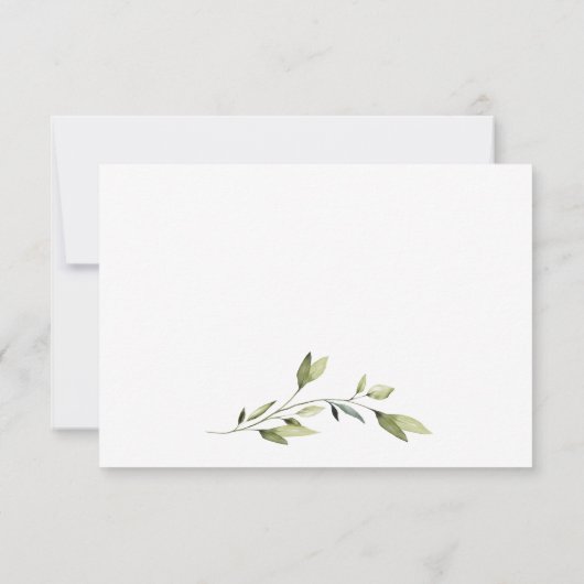 Eucalyptus Herbal Save the Date Invitation (Achterkant)