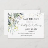 Eucalyptus Herbal Save the Date Invitation (Voorkant / Achterkant)