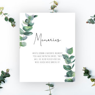 Eucalyptus - Herinneringen met de bruid poster
