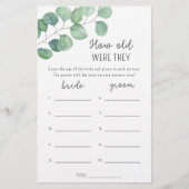 Eucalyptus Hoe oud waren de bruidspellen? (Voorkant)