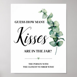 Eucalyptus Hoeveel Kisses Vrijgezellenfeest Game S Poster