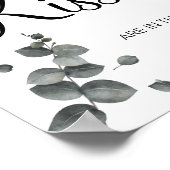 Eucalyptus Hoeveel kusjes Bruidsjonker spelbord Poster (Hoek)