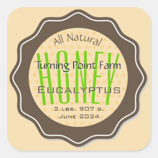 Eucalyptus Honey Jar Labels Gepersonaliseerd