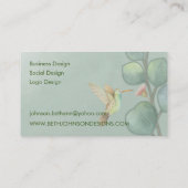 Eucalyptus Hummingbird Design Carte de visite (Dos)