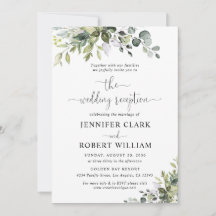 Eucalyptus Huwelijksreceptie Uitnodiging