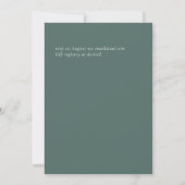 Eucalyptus Huwelijksuitnodiging Budget Groene Blad (Achterkant)