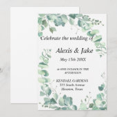 Eucalyptus Huwelijksuitnodiging  Kaart (Voorkant / Achterkant)