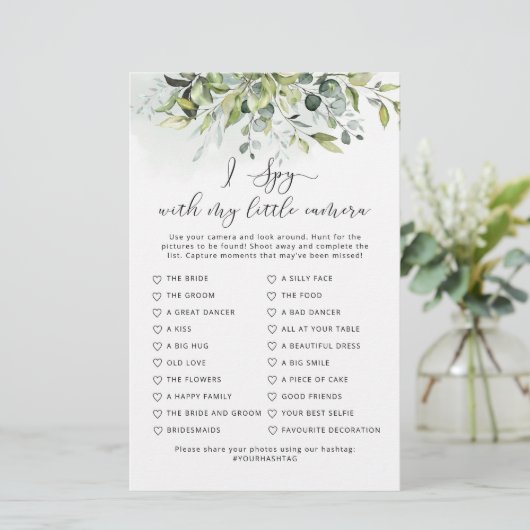 Eucalyptus ik spioneer met mijn camerabruiloft (Staand voorkant)