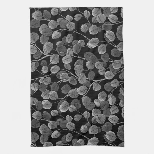 Eucalyptus in grijs theedoek (Verticaal)