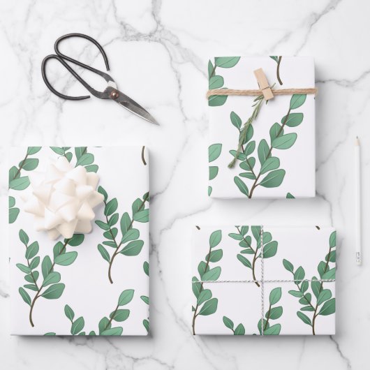 Eucalyptus Inpakpapier Set (Voorkant)