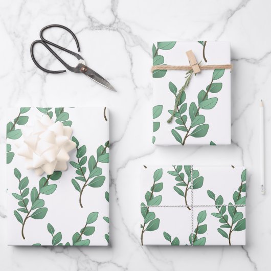 Eucalyptus Inpakpapier Set Vel (Voorkant)