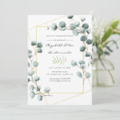 Eucalyptus invitation de déjeuner Géométrique (Debout devant)