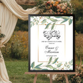 Eucalyptus Islamic Wedding Welcome Sign Poster