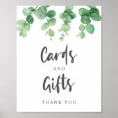 Eucalyptus Kaarten en Gifts Wedding Chic botanical Poster (Voorkant)