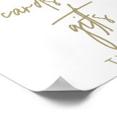 Eucalyptus-Kaarten met goudzegen en cadeaubonzen Poster (Hoek)