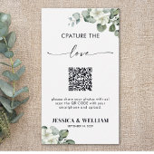 Eucalyptus Kalligrafie Capture the love QR Code Informatiekaartje