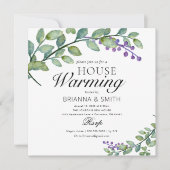 Eucalyptus kalligrafie Housewarming Kaart (Voorkant)