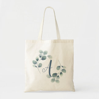 Eucalyptus-kalligrafie op maat tote bag