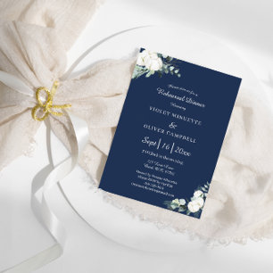 Eucalyptus Katoen Navy Modern v2 Oefen Diner Kaart