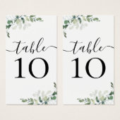 Eucalyptus klein tabelnummer BUDGET bruiloft Visitekaartje (Voorkant /achterkant)