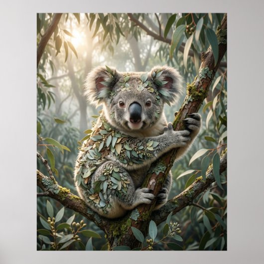 Eucalyptus Koala Kalmeerend Poster (Voorkant)