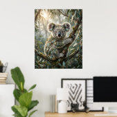 Eucalyptus Koala Kalmeerend Poster (Thuiskantoor)