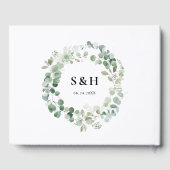 Eucalyptus krans botanische bruiloft gastenboek (Achterkant)