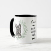 Eucalyptus Krans Cane Corso Hond Monogram Mok (Voorkant links)