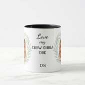 Eucalyptus Krans Chow Chow Hond Monogram Mok (Midden)