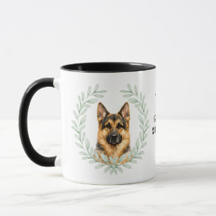 Eucalyptus Krans Duitse Herdershond Monogram Mok