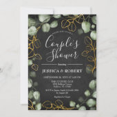 Eucalyptus Krans Krijtbord Koppels Douche Kaart (Voorkant)