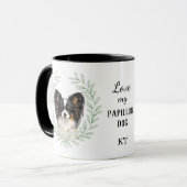 Eucalyptus Krans Papillon Monogram Mok (Voorkant links)