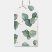 Eucalyptus laat bruiloft welkomsttas cadeaulabel (Achterkant)