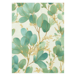 Eucalyptus laat groen en goud ontwerp tafelkleed