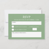 Eucalyptus laat groen water bruiloft RSVP kaartje (Achterkant)