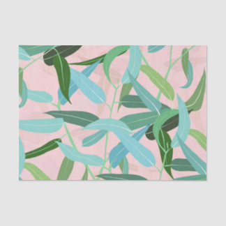 Eucalyptus laat roze design vallen tissuepapier