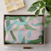 Eucalyptus laat roze design vallen tissuepapier (Geschenk)
