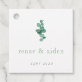 Eucalyptus label, Minimaal groen Bedankjes Labels (Voorkant)